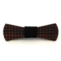 Houndstooth Wooden Bow Tie