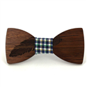 Feathered Wood Bow Tie