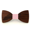 Feather Wooden Bow Tie
