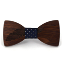Feather Wooden Bow Tie