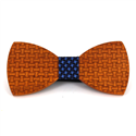 Grid Wooden Bow Tie