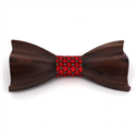 Textured Wooden Bow Tie