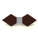 Diamond Checkered Wooden Bow Tie