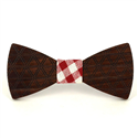 Diamond Pattern Wooden Bow Tie