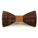 Skyline Barcelona Wooden Bow Tie