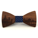 Skyline Madrid Wooden Bow Tie