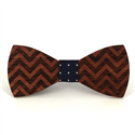 Zig Zag Wooden Bow Tie