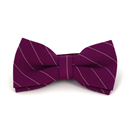Purple Bow Tie with White Stripes