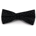 Black Bow Tie with Black Circles