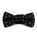 Black Bow Tie with White Polka Dots