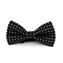 Black Bow Tie with White Polka Dots