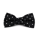 Black Bow Tie with White Polka Dots