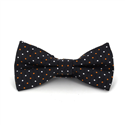 Black Bow Tie with Square Dots