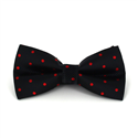Black Bow Tie with Red Polka Dots