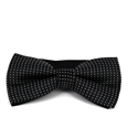 Black Bow Tie with Dots and Checks
