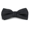 Black Bow Tie with White Dots