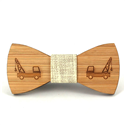 Bamboo Crane Truck Bow Tie for Boys