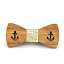 Children's Hollow Bamboo Anchor Bow Tie