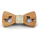 Children's Hollow Bamboo Whale Bow Tie