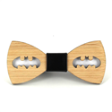 Children's Hollow Bamboo Batman Bow Tie