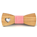 Bamboo Hollow Heart Bow Tie for Children