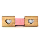 Bamboo Hollow Hearts Bow Tie for Children