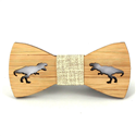 Children's Hollow Bamboo Bow Tie - Tyrannosaurus Rex