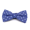 Oxford Blue Polka Dot Bow Tie