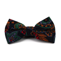 Dark Blue Paisley Bow Tie