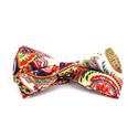 White Paisley Bow Tie