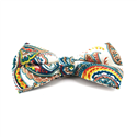 White Paisley Bow Tie