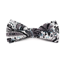 Black and White Paisley Bow Tie