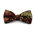 Garnet Shine Paisley Bow Tie
