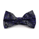 Black and Purple Paisley Bow Tie