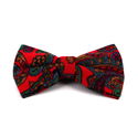 Red Paisley Bow Tie