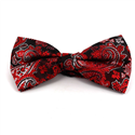 Red XL Paisley Bow Tie
