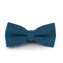 Blue and Black Houndstooth Bow Tie