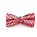White and Red Houndstooth Bow Tie