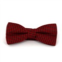 Red and Black Houndstooth Bow Tie