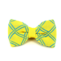 Yellow Checkered Knit Bow Tie