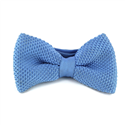 Light Blue Solid Knit Bow Tie