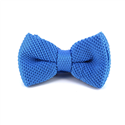 Light Blue Solid Knit Bow Tie