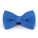 Light Blue Solid Knit Bow Tie