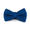 Cobalt Blue Solid Knit Bow Tie