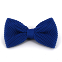 Solid Navy Blue Knit Bow Tie