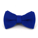 Solid Navy Blue Knit Bow Tie
