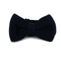 Dark Blue Solid Knit Bow Tie