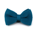 Solid Turquoise Knit Bow Tie