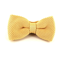 Champagne Solid Knit Bow Tie