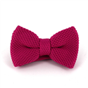 Solid Fuchsia Knit Bow Tie